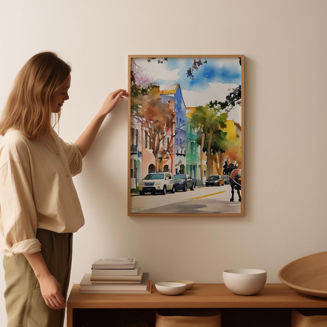 Charleston Watercolor Painting Charleston Art Print Charleston Wall Art Travel Poster Travel Gift Art Print Unique Home Decor - Image 3