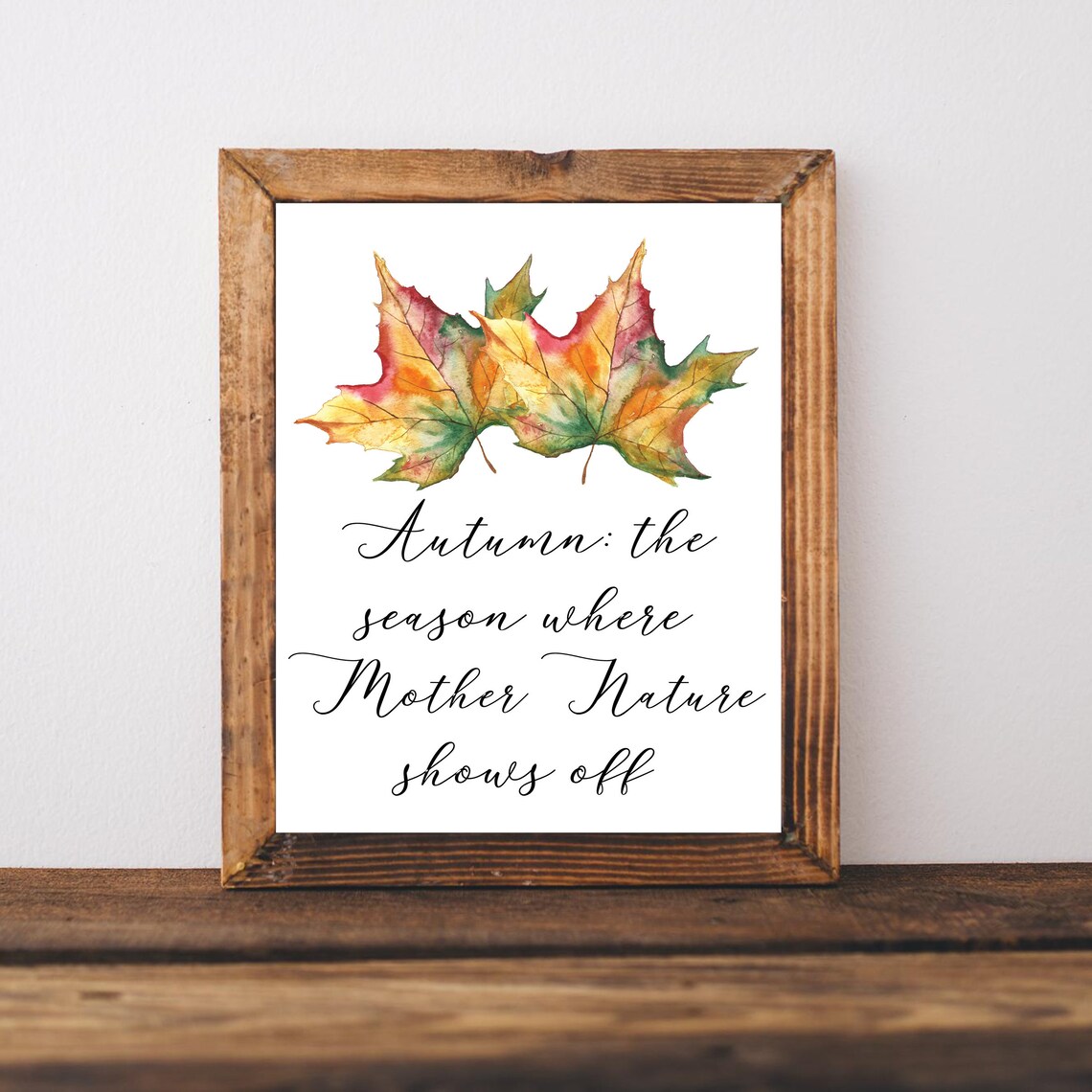 Fall Pumpkin Season Art Print, Autumn Decor