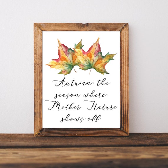 Fall Pumpkin Season Art Print, Autumn Decor