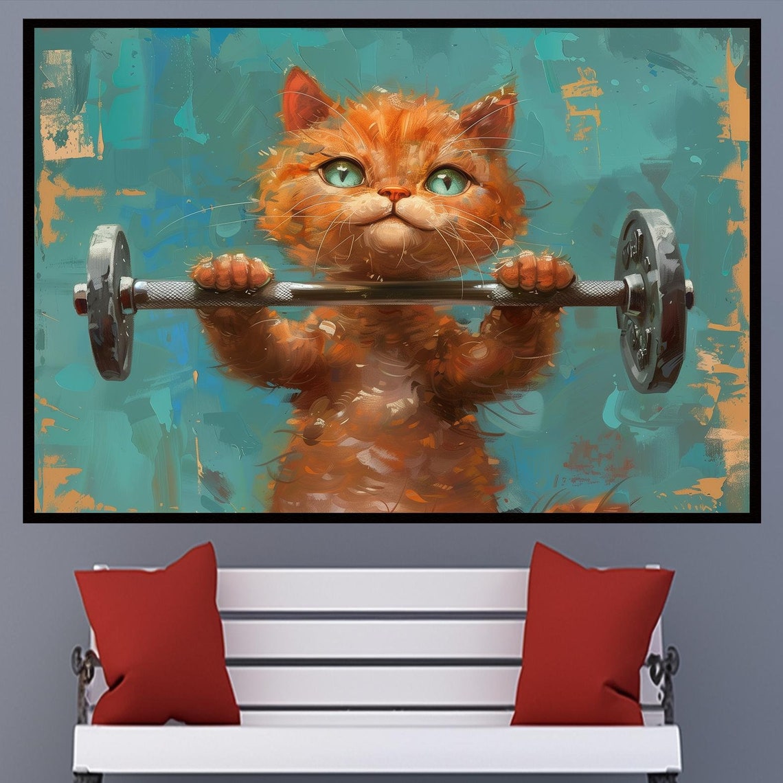 Gym Wall Art Sports Prints Sports Posters Gym Storage Decor Cat Art Exercise Gifts Sports Gifts Gym Gifts Gym Wallpaper Kids