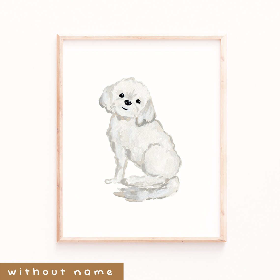 Havanese Pet Name Print, Christmas Gift Portrait - Image 4
