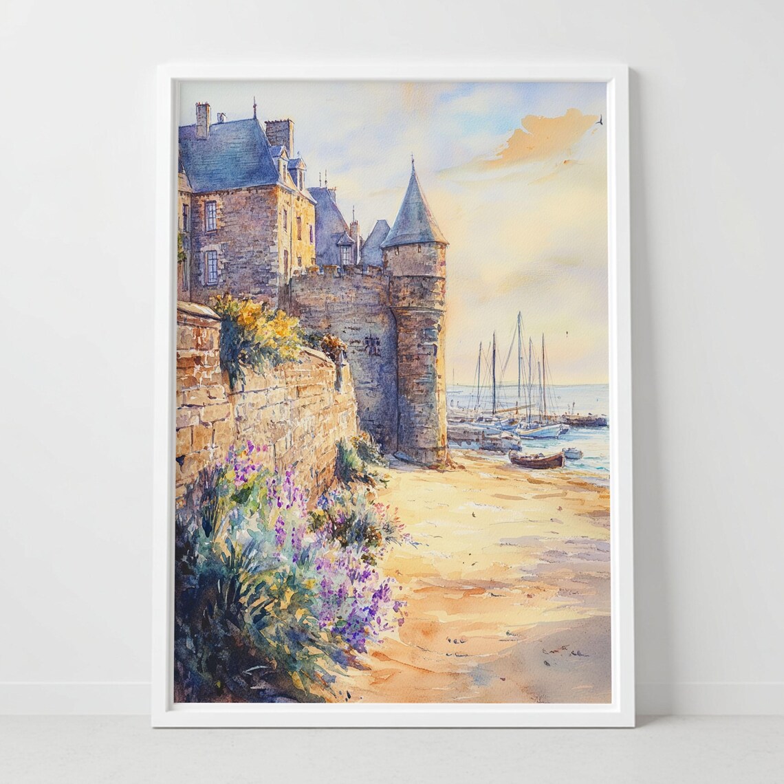Saint Malo France Coastal Travel Poster