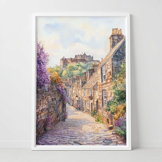Royal Mile, Scotland Travel Poster Print