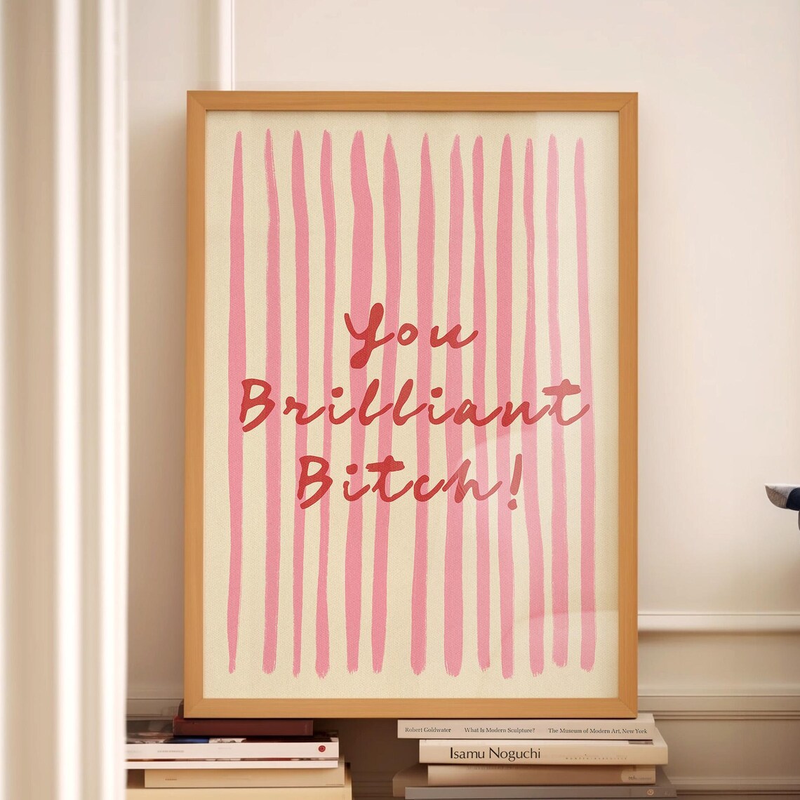 You Brilliant Bitch Aesthetic Stripe Art Print - Image 4