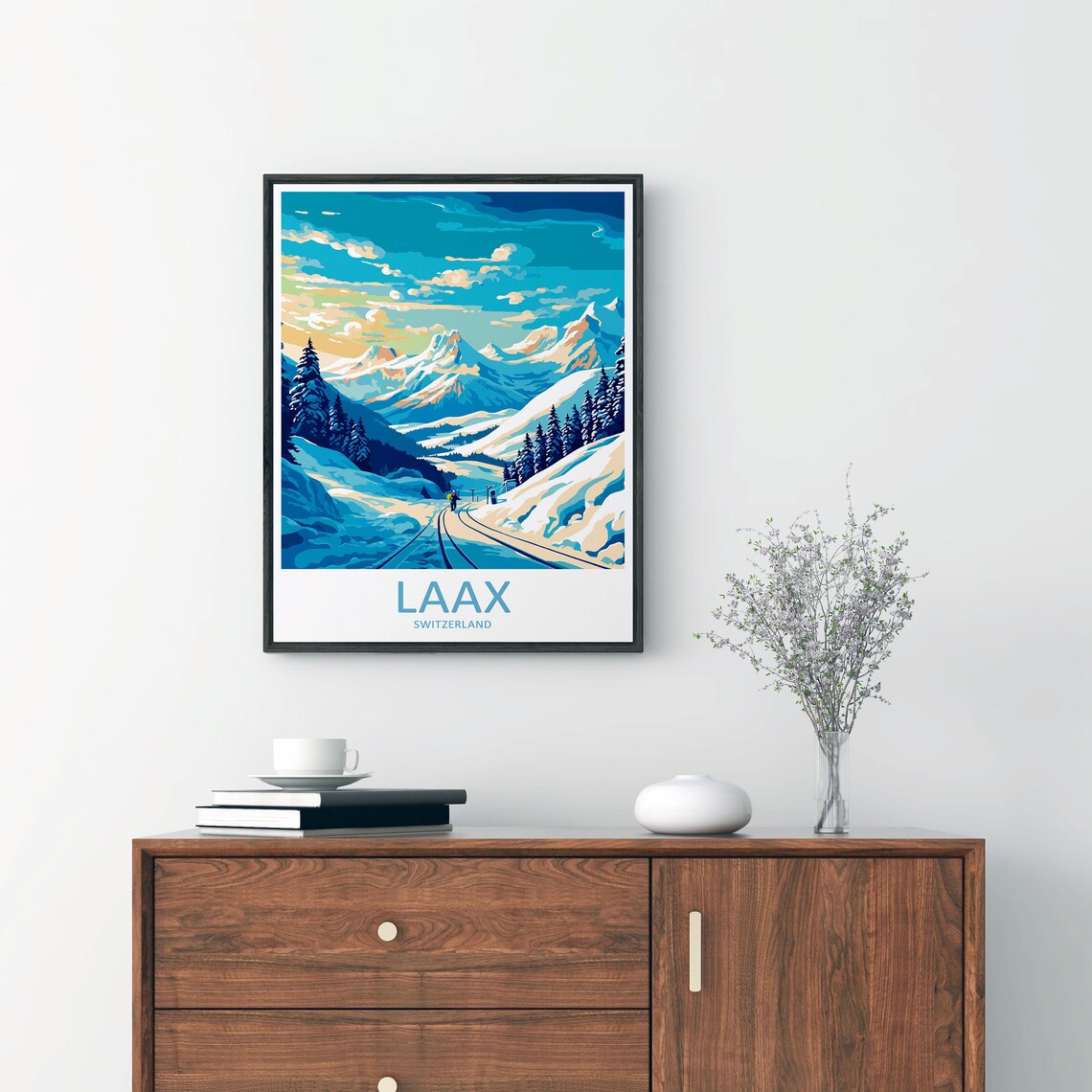 Laax Travel Poster, Switzerland Wall Decor - Image 2