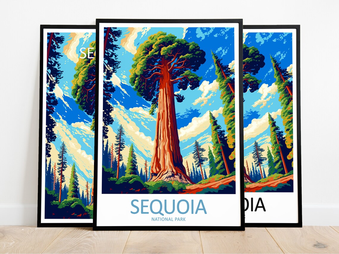 Sequoia National Park Giant Forest Tree Ancient Redwood Travel Poster - Image 3