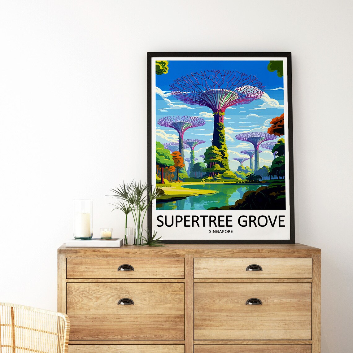 Supertree Grove Travel Poster, Singapore Gift - Image 3