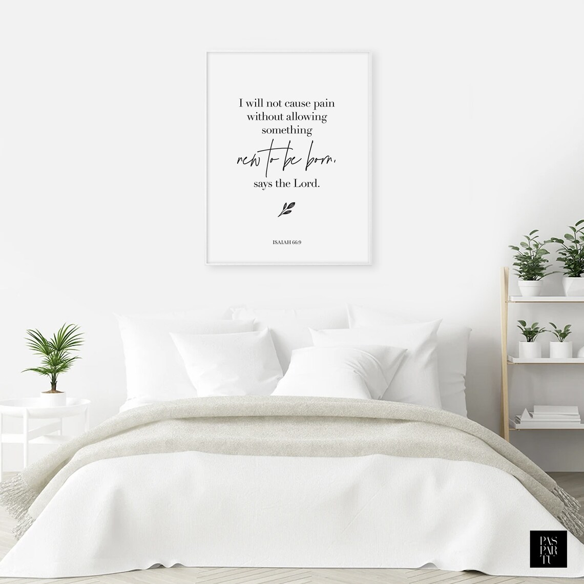 Isaiah 66 Verse 9 Minimalist Christian Scripture Wall Art Decor - Image 2