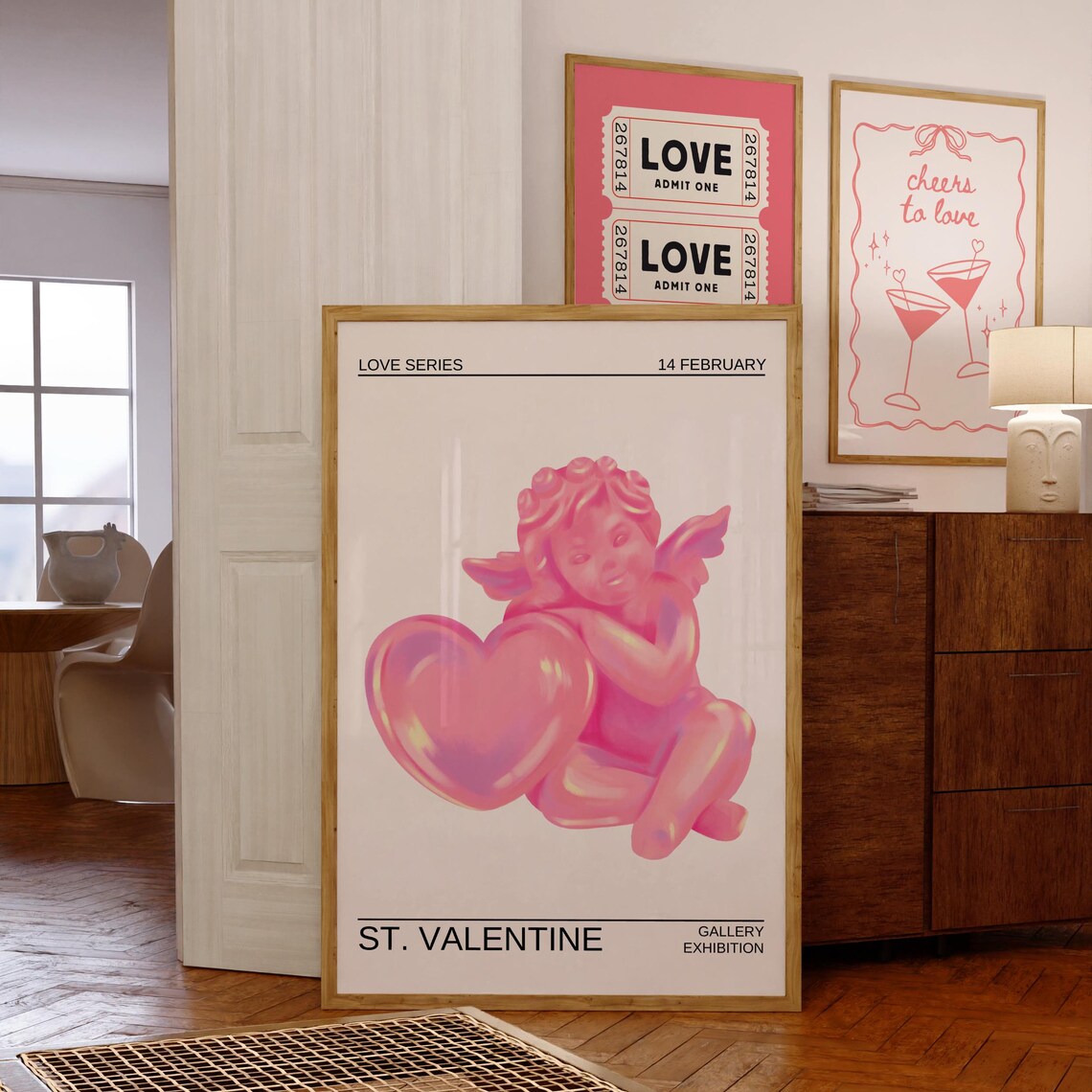 St Valentine Holographic Cupid Heart February 14 Gallery Poster - Image 6