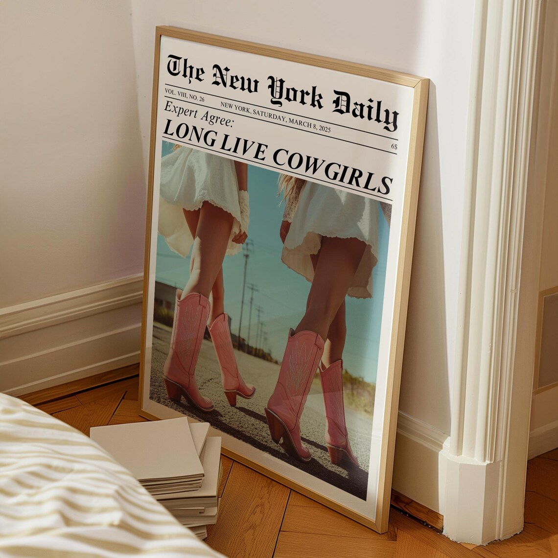 Long Live Cowgirls Preppy Retro Art Print - Image 7
