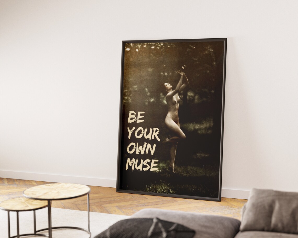 Be Your Own Muse Vintage Forest Dancer Quote Empowerment Poster - Image 7