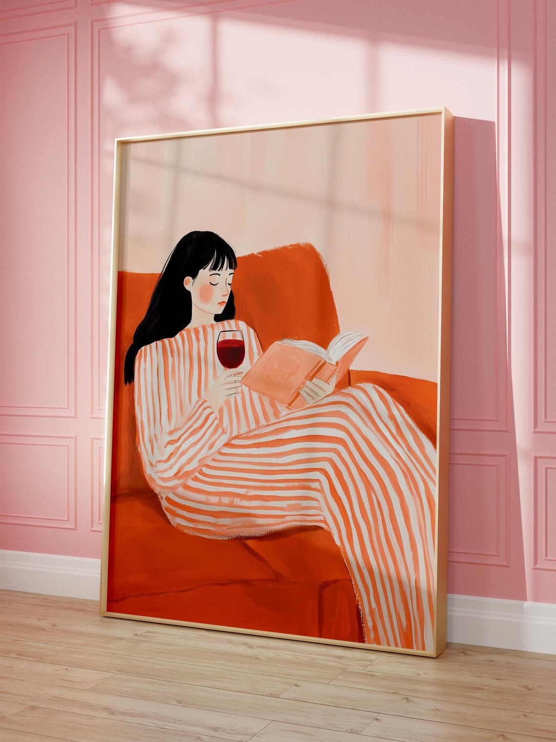 Reading Woman, Contemporary Abstract Portrait - Image 3