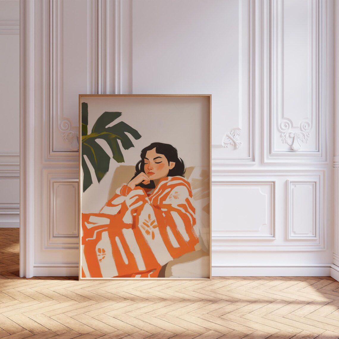 Abstract Woman, Contemporary Minimalist Artwork - Image 3
