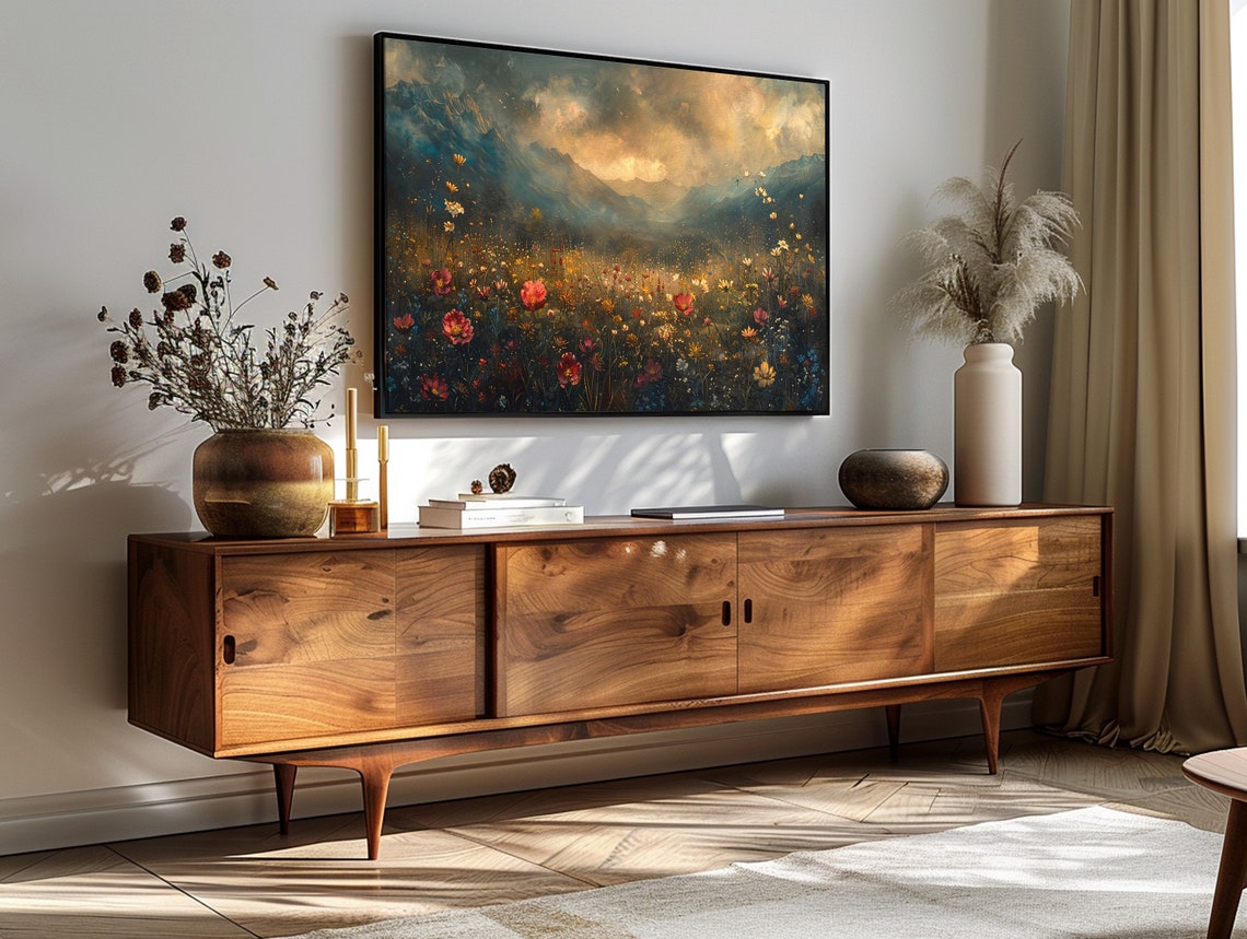 Moody Tv Art Vintage Dark Frame Tv Art Dark Academia Tv Art Frame Tv Art Moody Spring Art Dark Tv Art Dark Frame Tv Art Moody Floral - Image 2