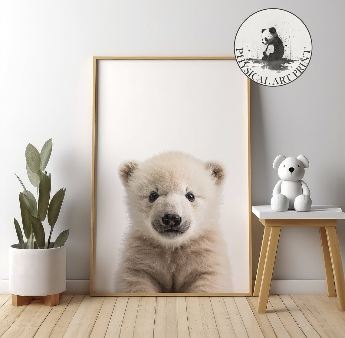 Baby Polar Bear Nursery Animal Illustration Art Print