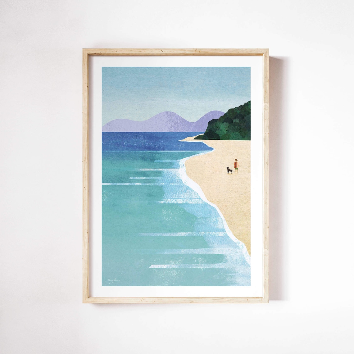 Beach Girl II by Henry Rivers, Coastal Poster
