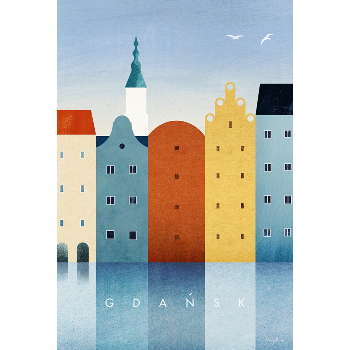 Gdansk Poland Print by Henry Rivers, Travel Poster - Image 3