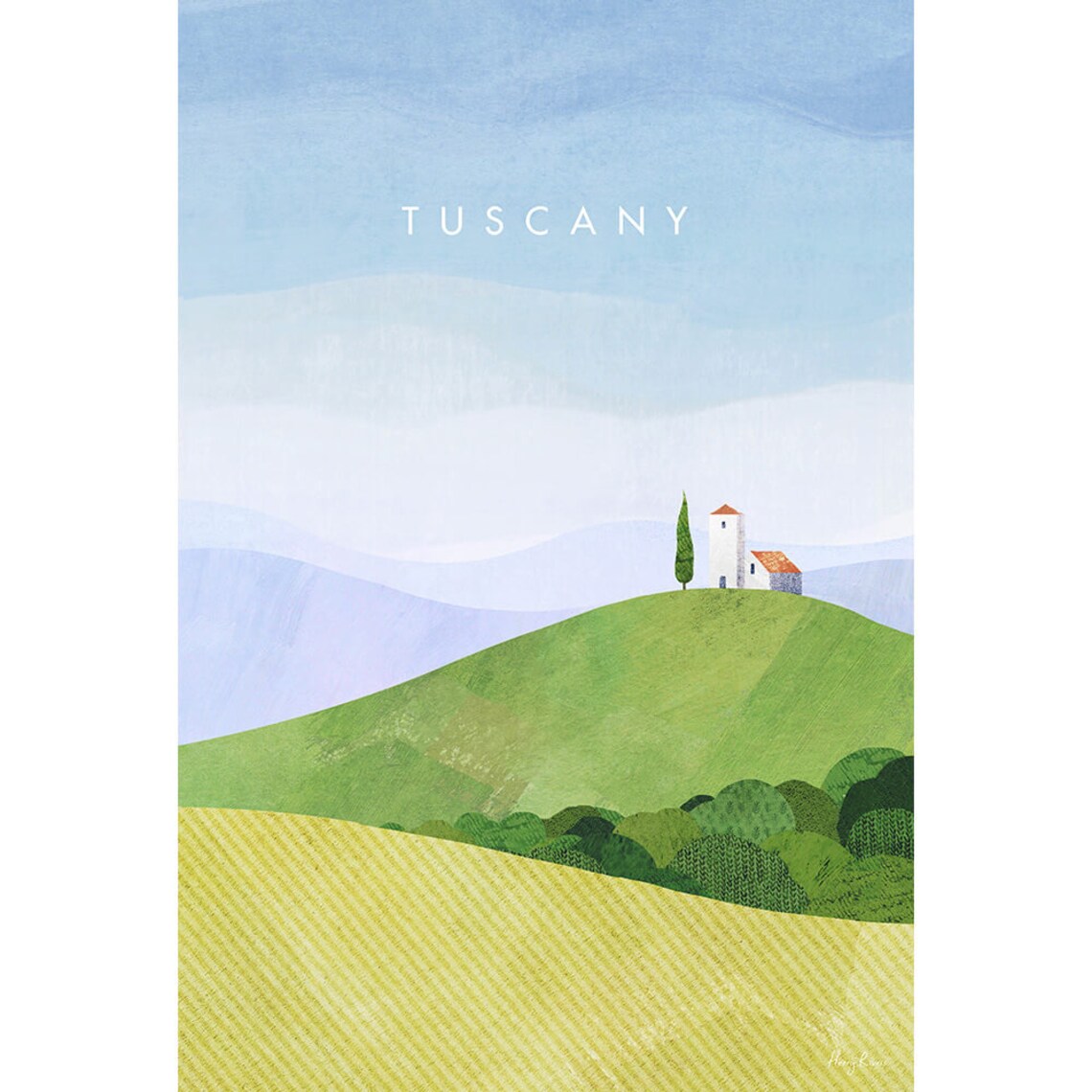 Tuscany Travel Poster, Minimalist Vintage Retro - Image 3
