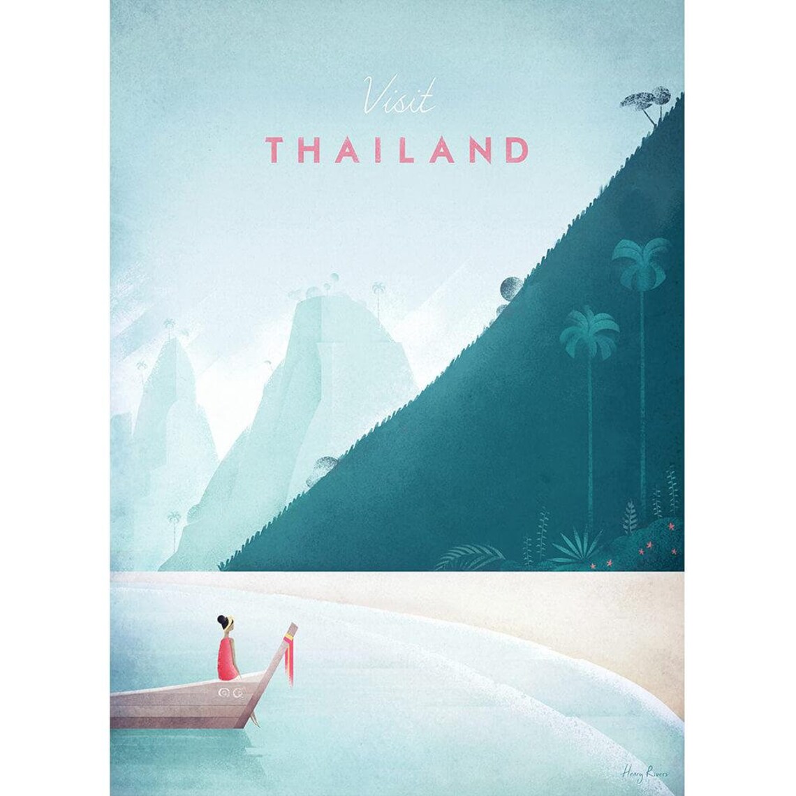 Thailand Vintage Travel Poster, Minimalist Wall Art Print - Image 2