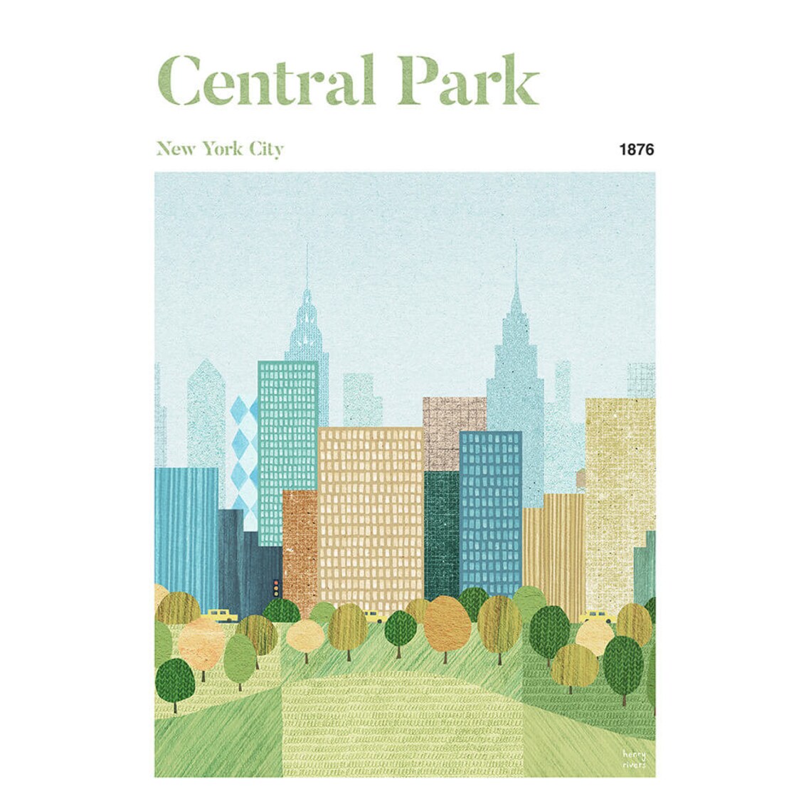 New York by Henry Rivers, Central Park Art Print - Image 3