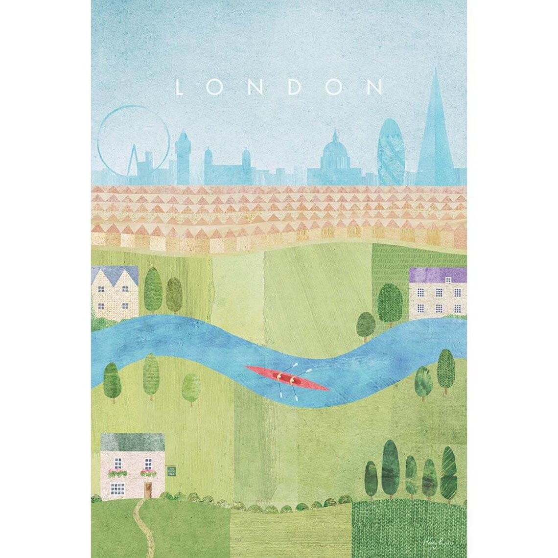 London Vintage Travel Poster, Minimalist Retro Art Print - Image 2