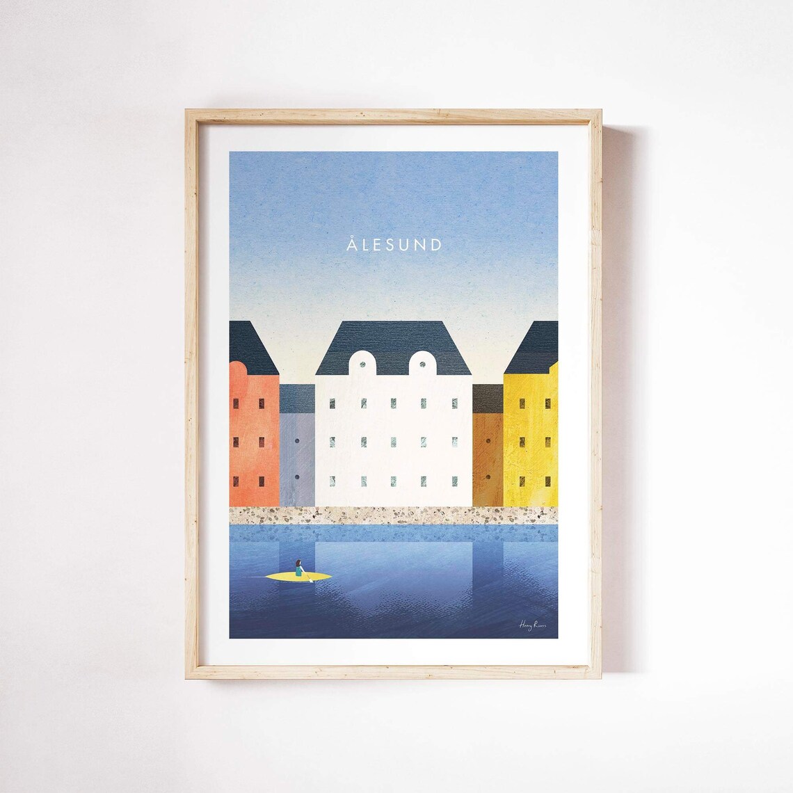 Alesund Norway Travel Poster, Henry Rivers