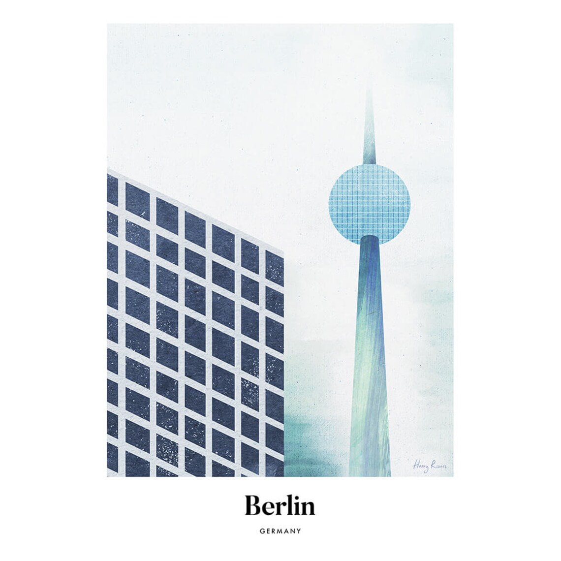 Berlin Print by Henry Rivers, Berlin Art Poster - Image 3