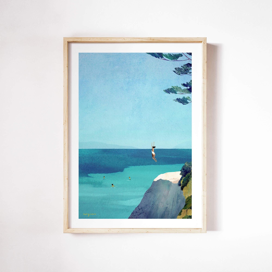 Sea Swim Leap by Henry Rivers, Seaside Art Print