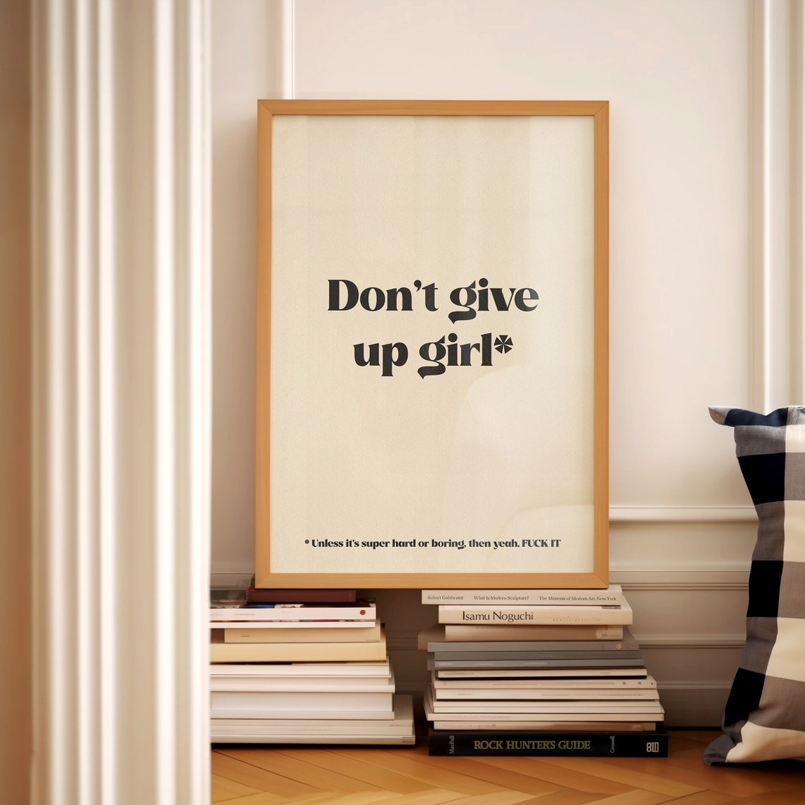 Dont Give Up Girl Unless Its Hard Poster Funny Motivational Quote - Image 4