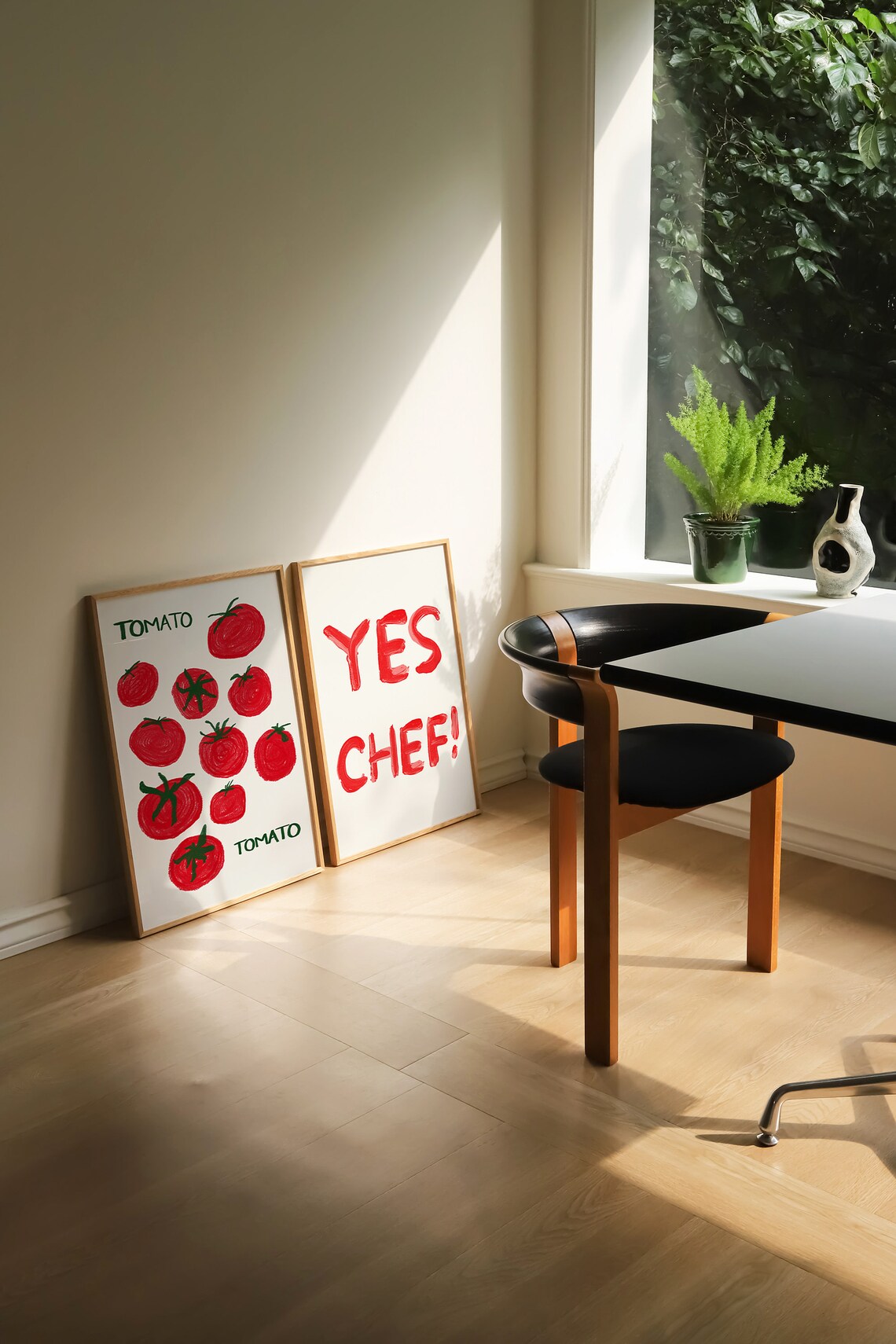 Yes Chef Kitchen Print Minimalist Cooking Art Aesthetic Kitchen Decor The Bear Quote Poster Cute Kitchen Cooking Wall Art - Image 3