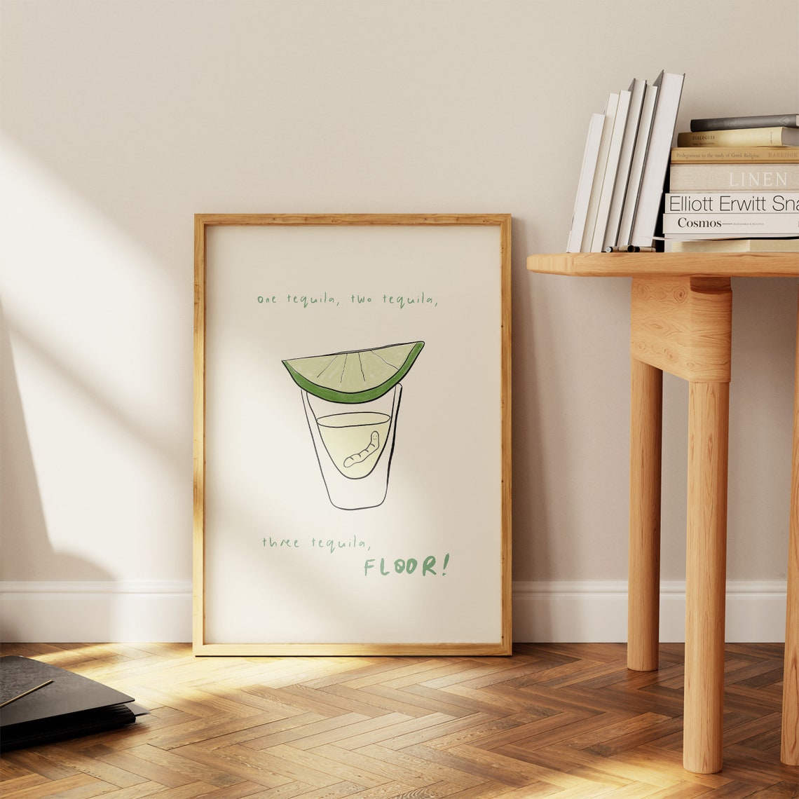 One Tequila Two Tequila Three Tequila Floor Poster Funny Bar Decor - Image 3