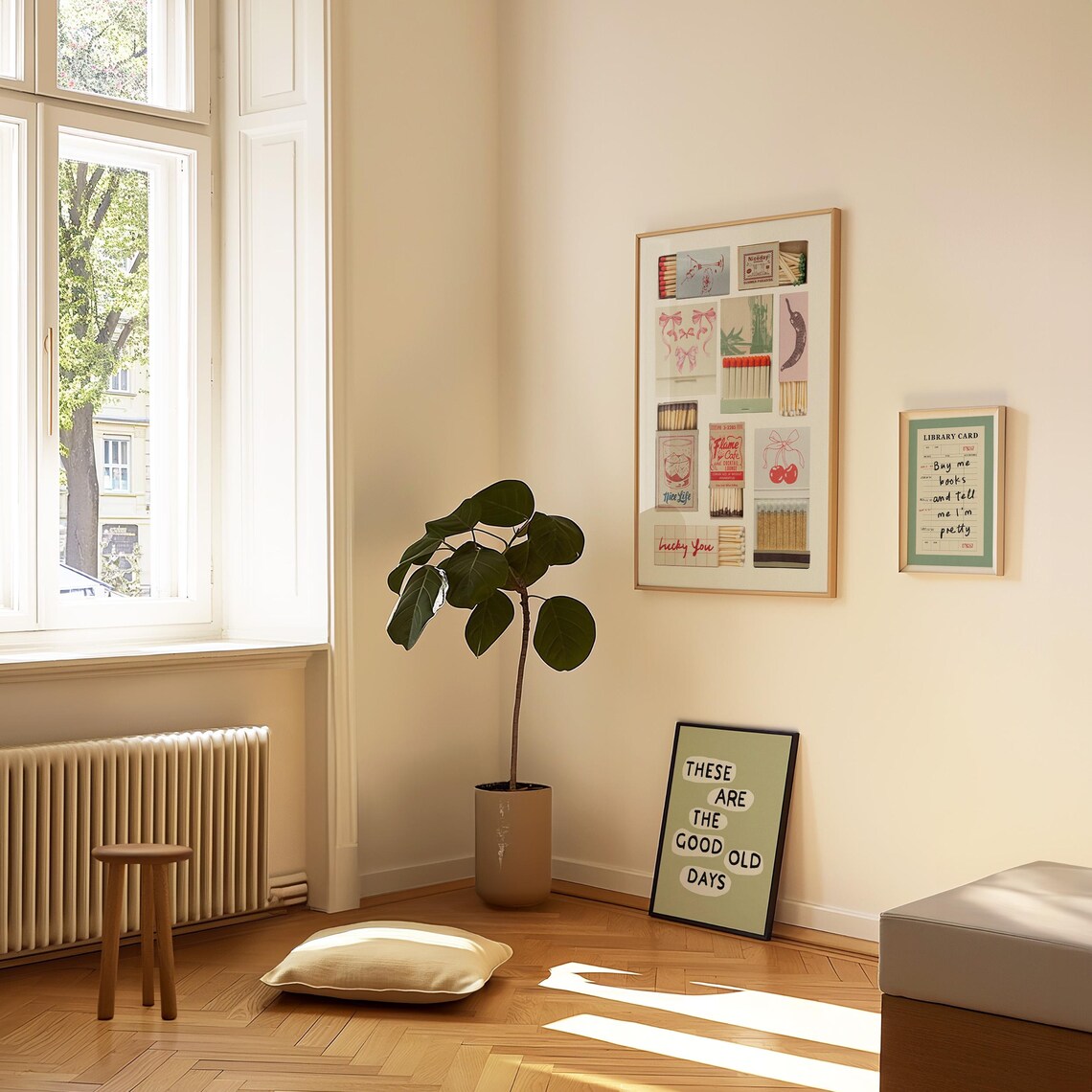 These Are The Good Old Days Sage Green Inspirational Quote Wall Poster - Image 3
