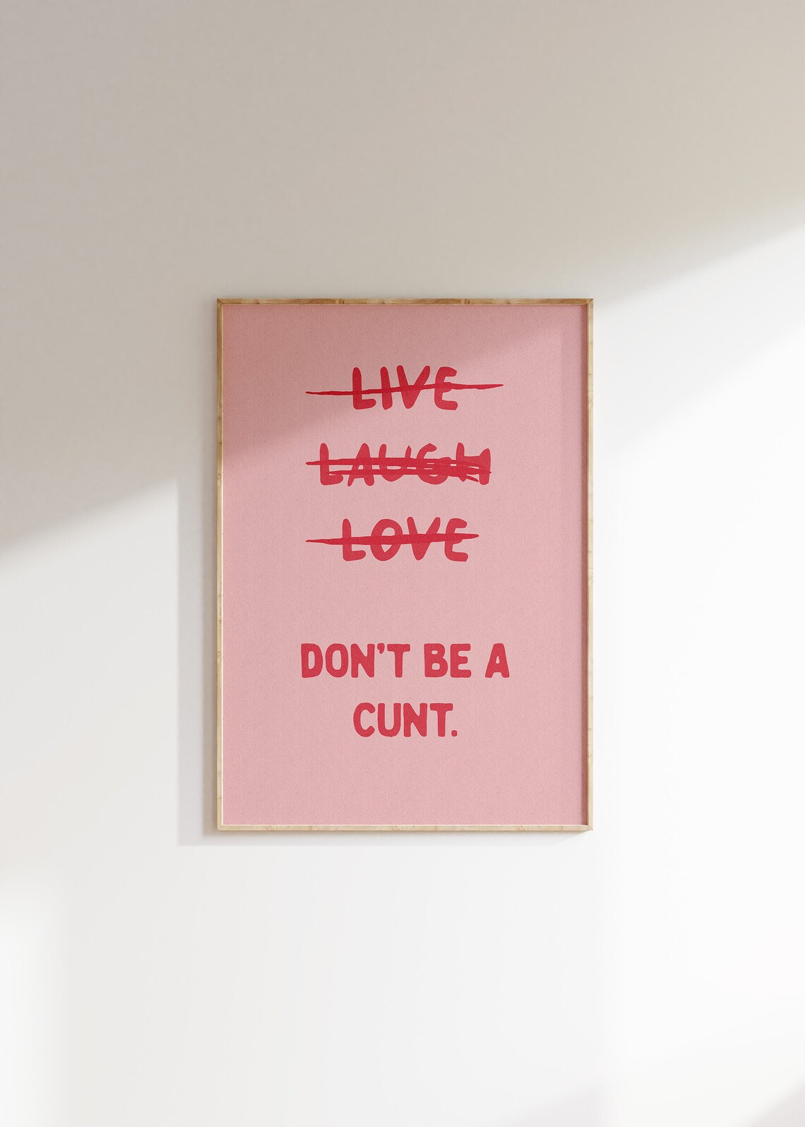 Live Laugh Love Sweary Bathroom Art Print - Image 4