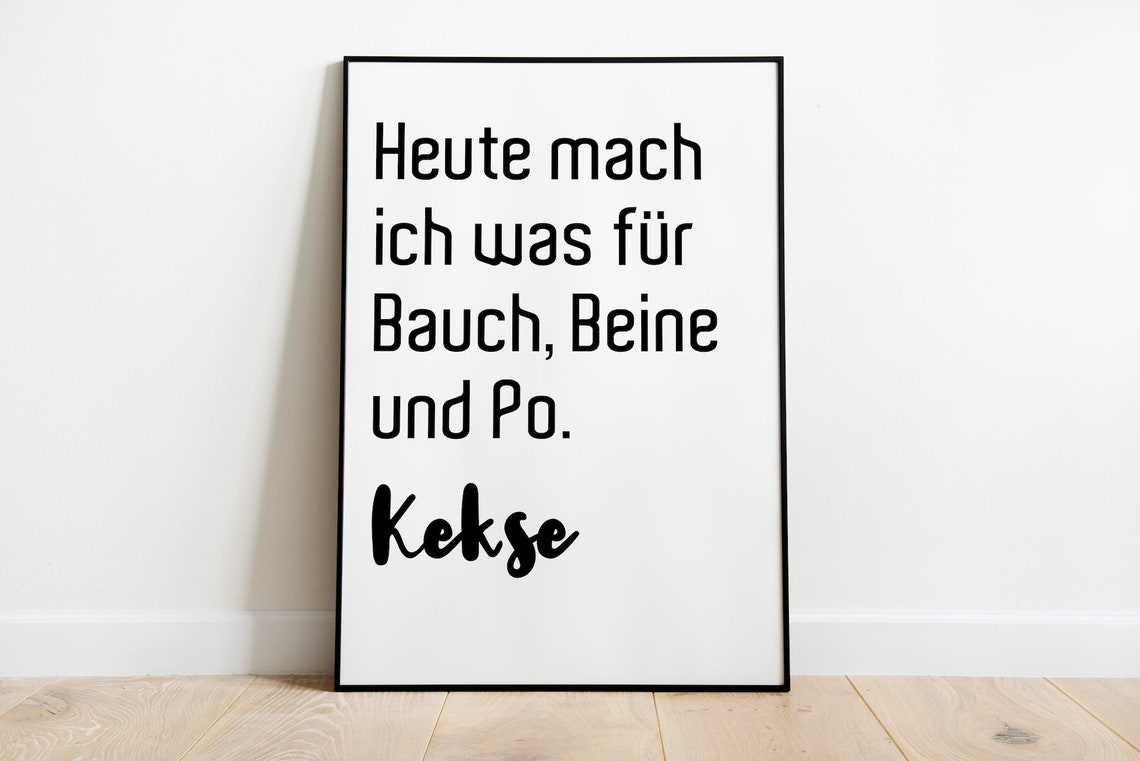 German Bauch Beine Po Kekse Funny Cookies Baking Kitchen Poster