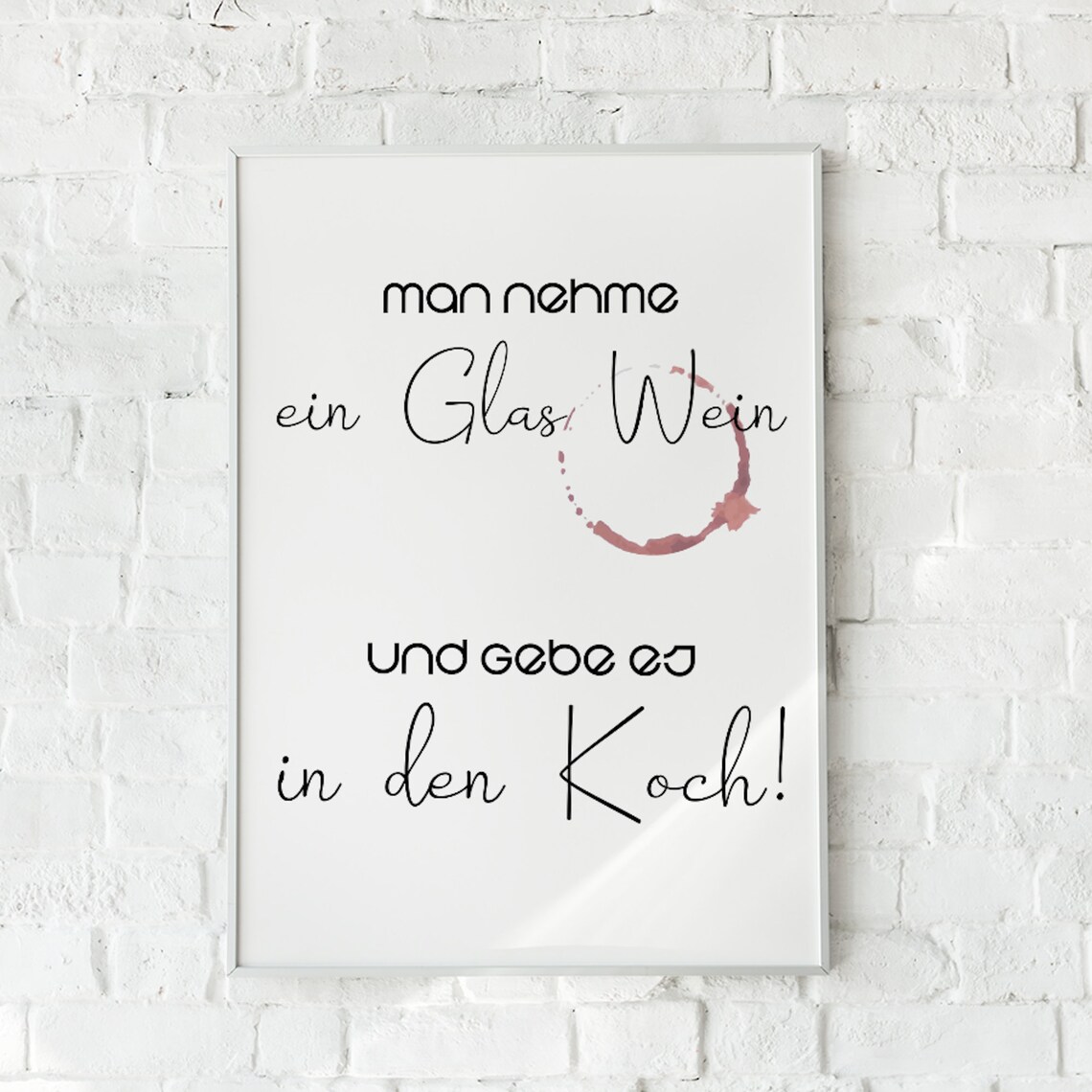 Take a Glass of Wine Typography Kitchen Art Print - Image 4