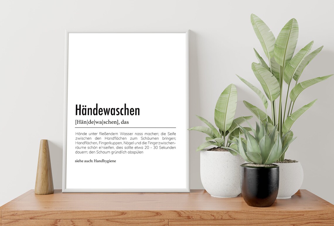 Handwashing Definition Poster, Bathroom Sign - Image 2