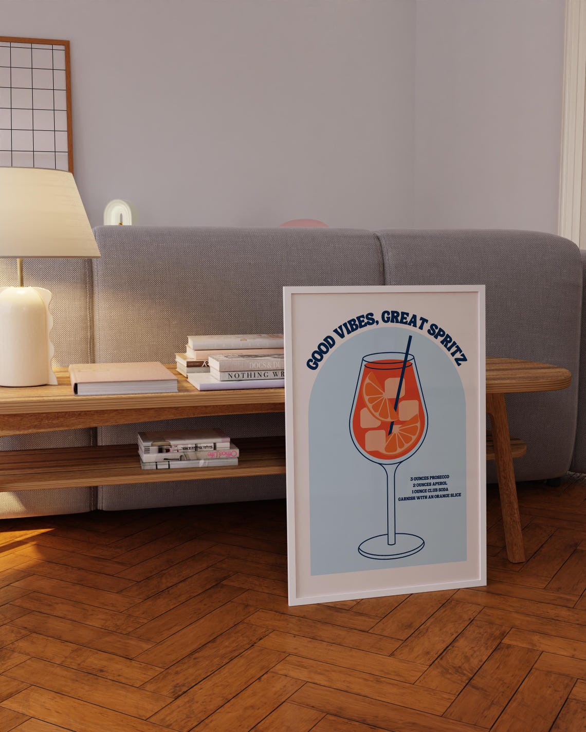 Good Vibes Great Spritz Cocktail Poster Minimalist Line Art Decor - Image 5