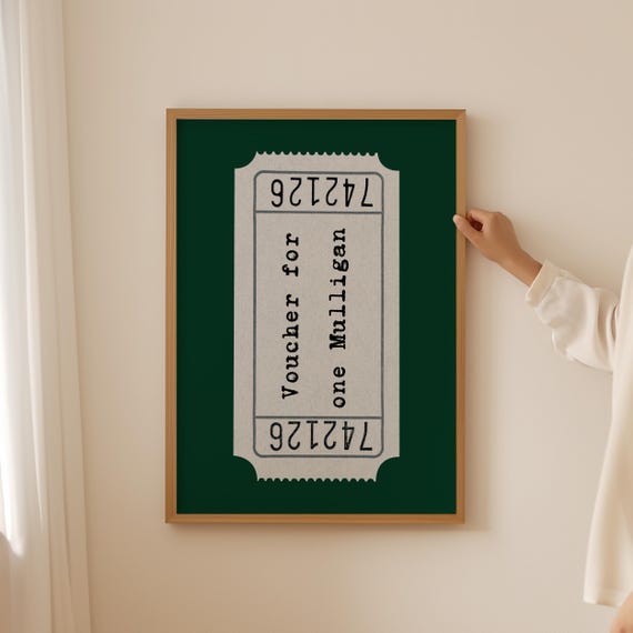 Minimalistic Golf Wall Art Vintage Preppy Mulligan Print For Man Cave Decor Trendy Voucher Poster Favorite Hobby Women Gifts
