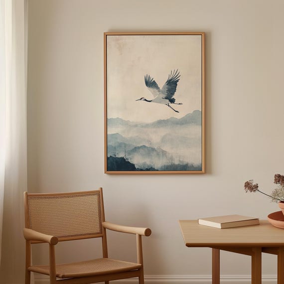 Framed Canvas Japandi Wall Art Wabi Sabi Japanese Decor For Room