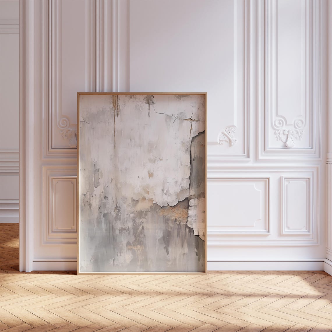 Textured Beige Wabi Sabi Abstract Plaster Art Japandi Neutral Poster - Image 3