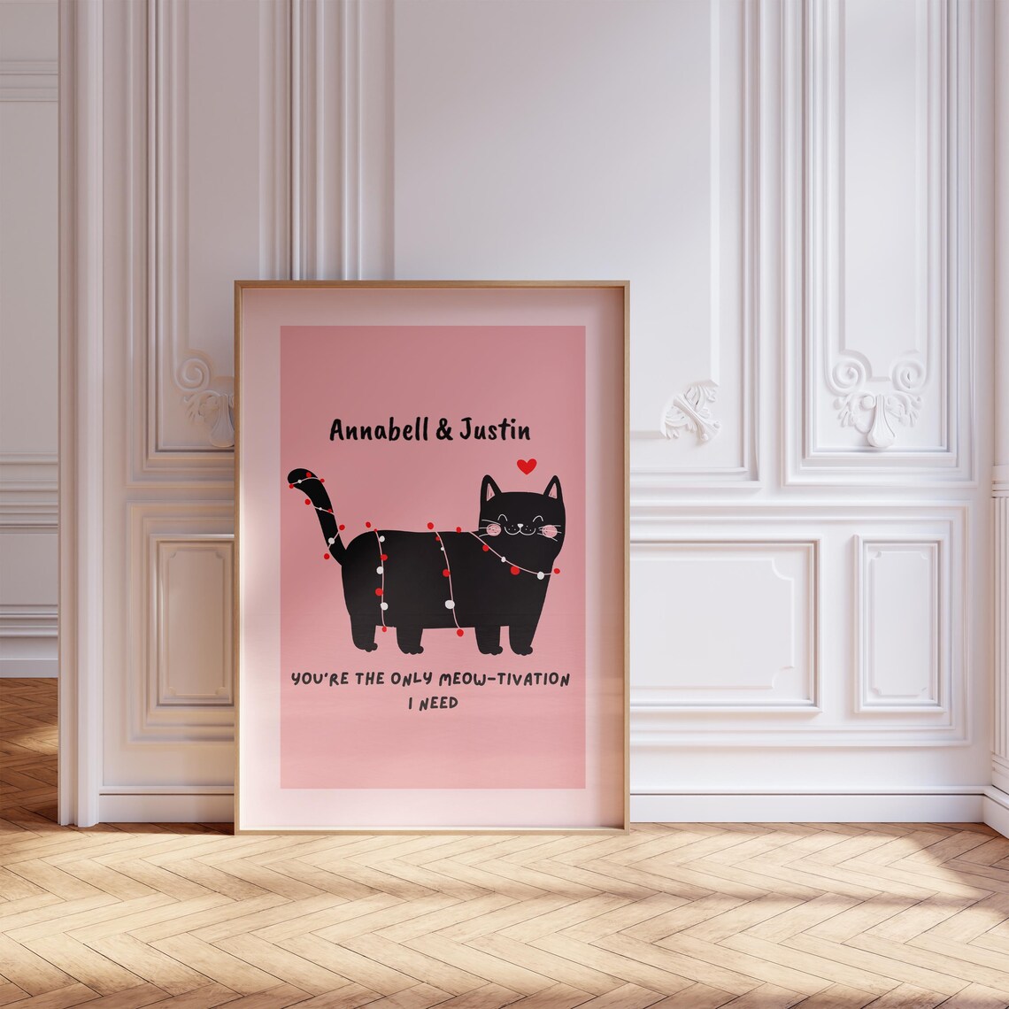 Personalized Cat Meme Poster, Aesthetic Room Decor