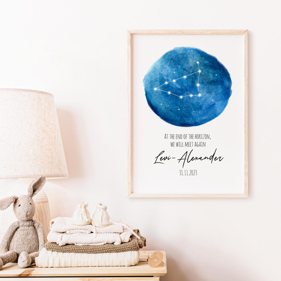 Personalized Capricorn Star Map Baby Loss Memorial Gift Poster - Image 5