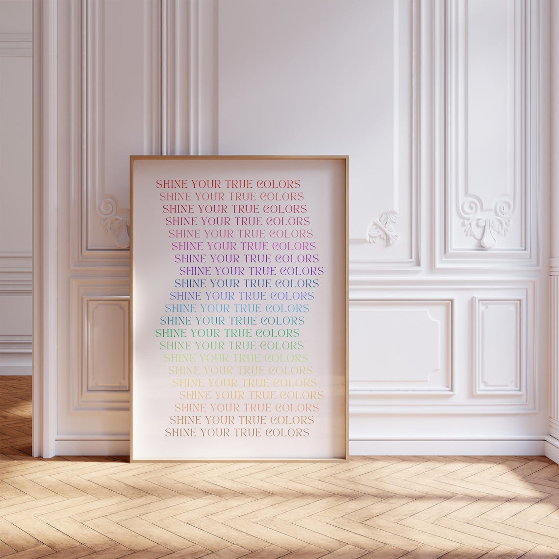 Motivational Quote 3 Piece Set Love Yourself True Colors Poster - Image 2