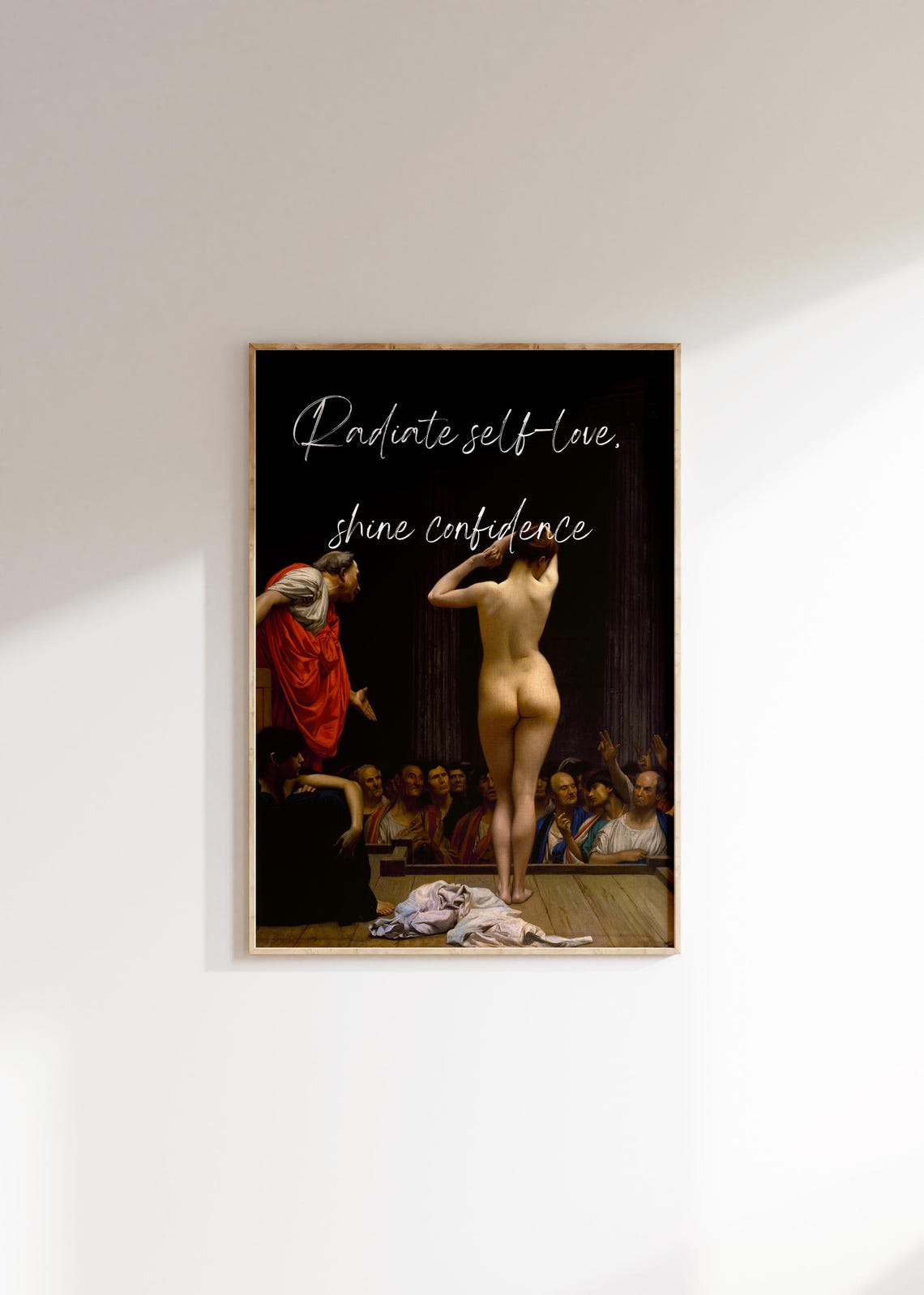 Radiate Self-Love Shine Confidence Altered Classical Art Quote Poster - Image 3