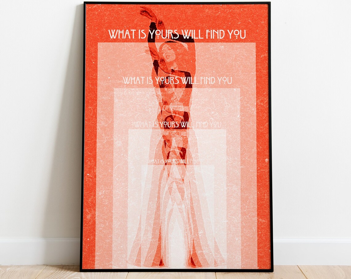 What Is Yours Will Find You Affirmation Manifest Quote Poster - Image 4