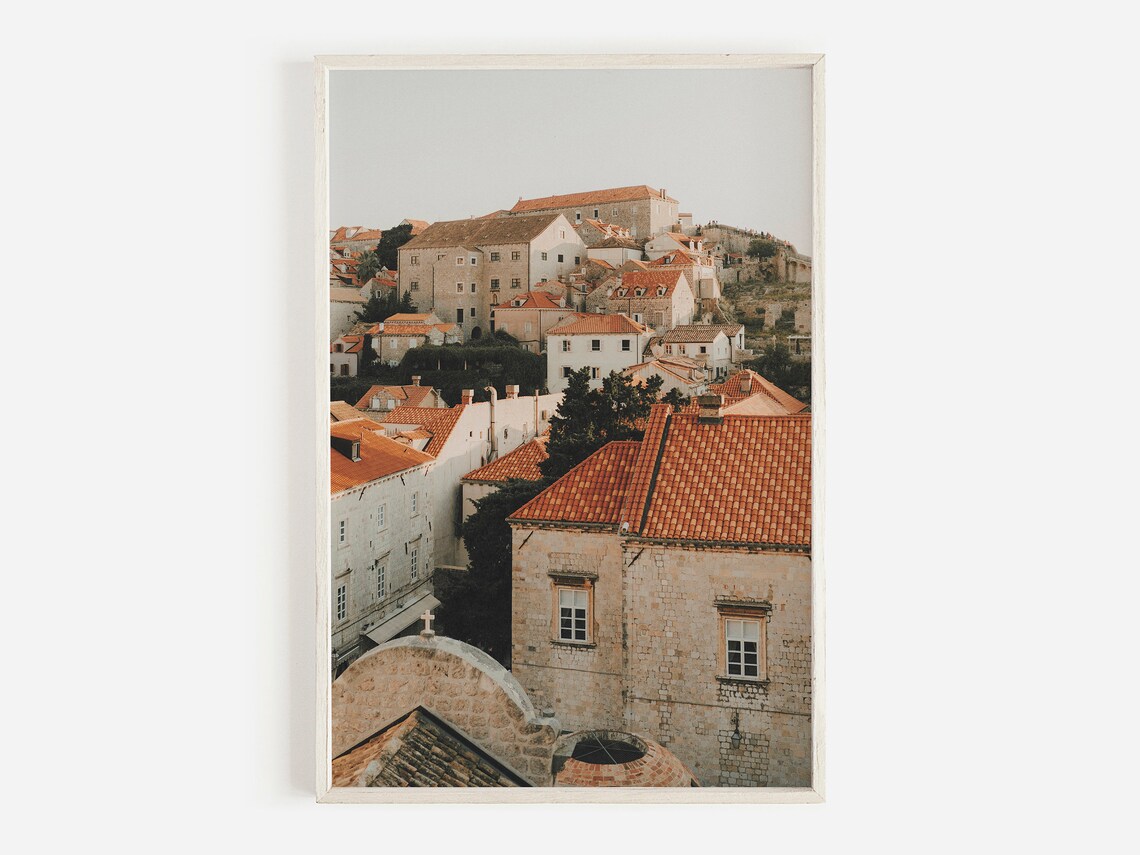 Dubrovnik Travel Poster, Croatia Architecture Photo
