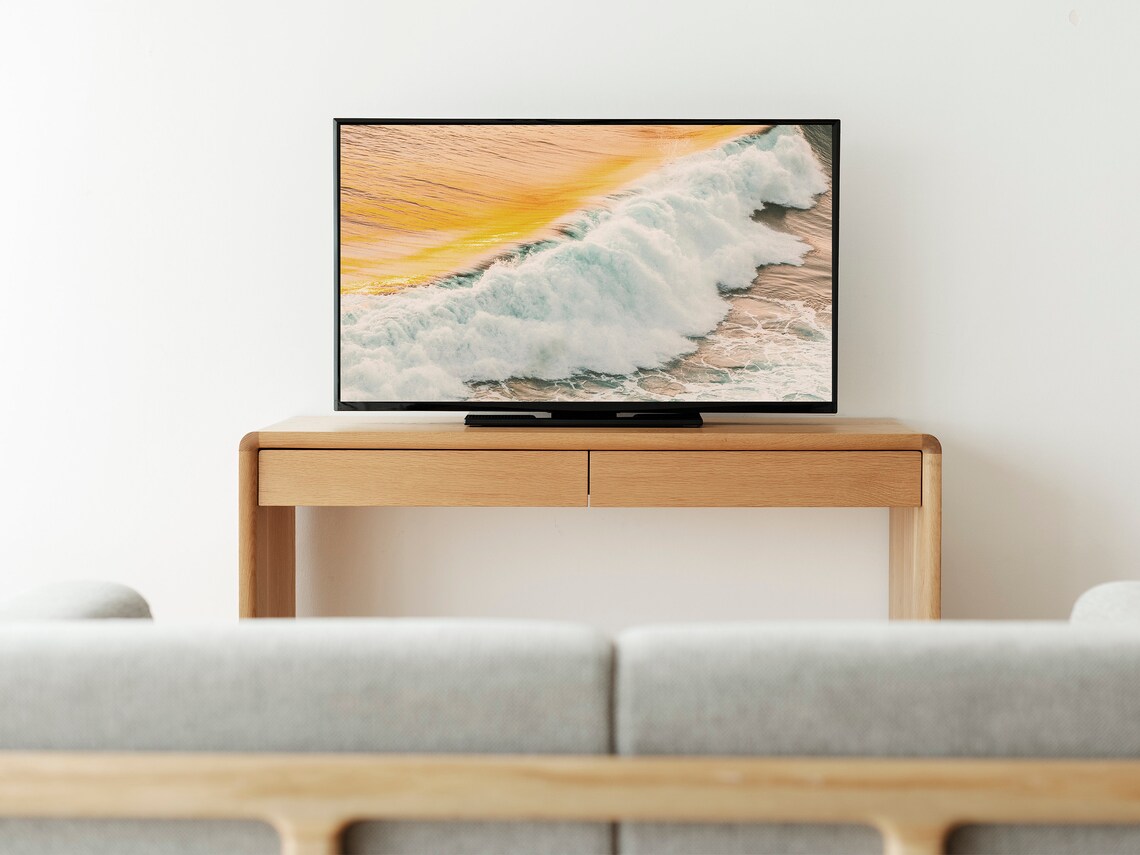 Golden Ocean Wave Curl Aerial Foam Sunset Surf Close Up Travel Poster - Image 2