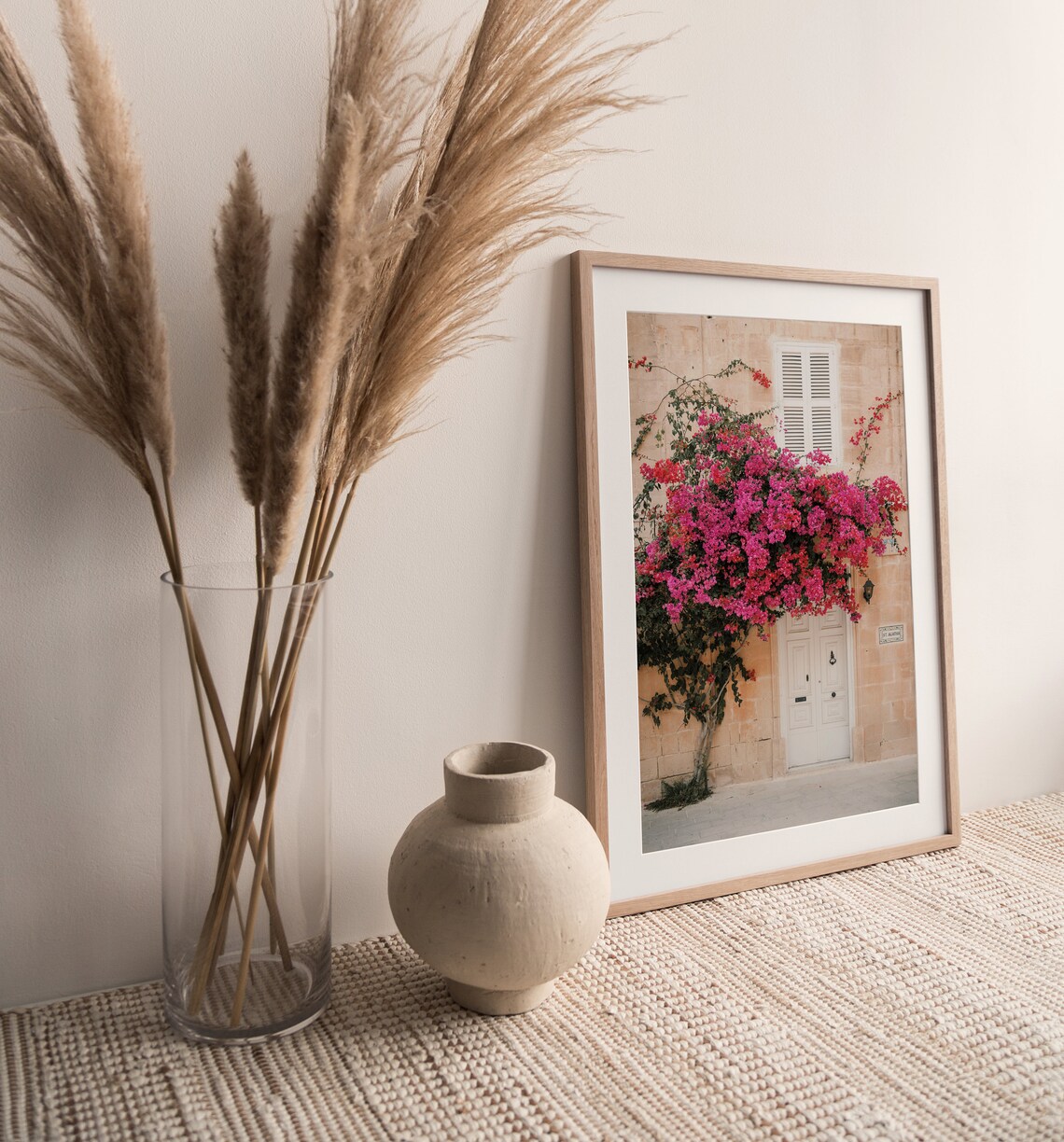 Bougainvillea Print, Greek Architecture Art Print - Image 3