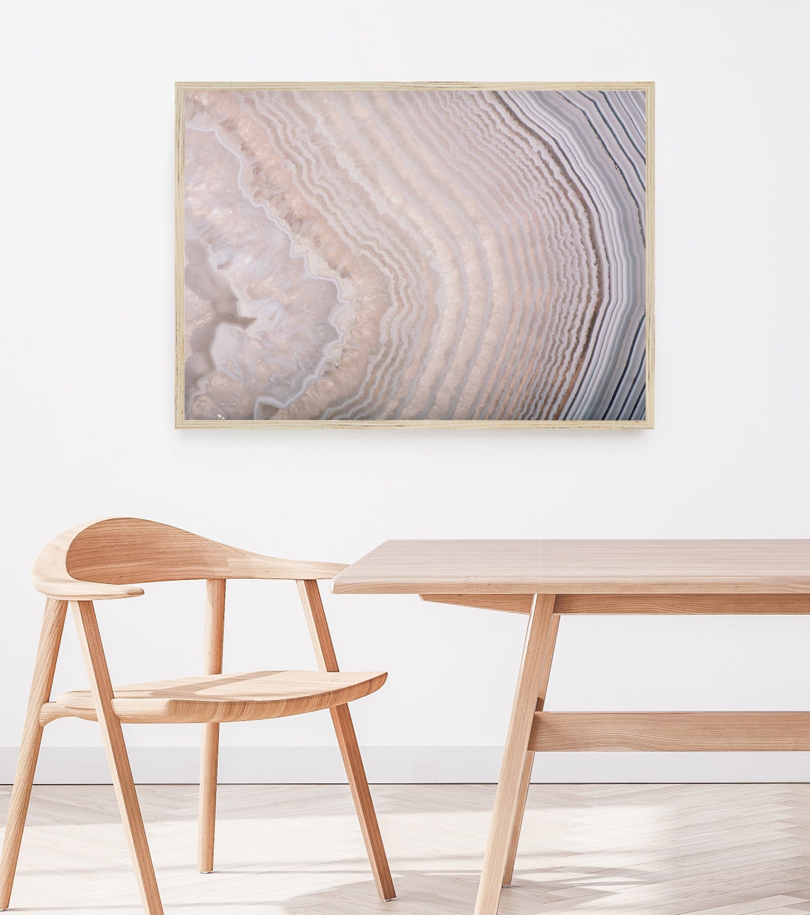 Abstract Agate Art Print, Boho Gemstone - Image 3