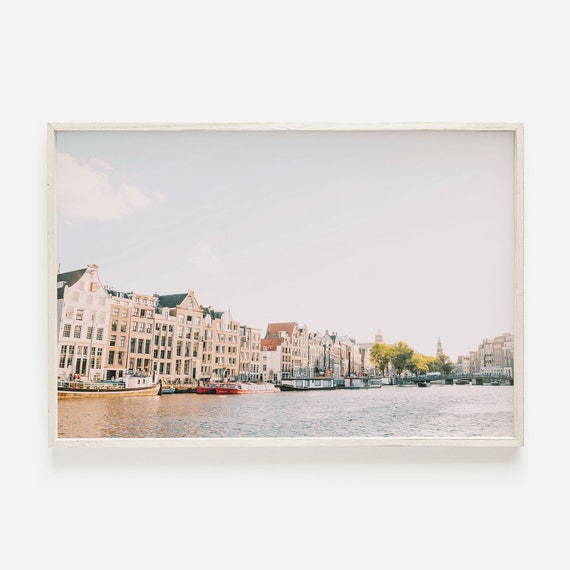 Amsterdam Boho Pastel Travel Poster, European City